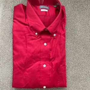 Berry Red men’s button down Van Heuson.